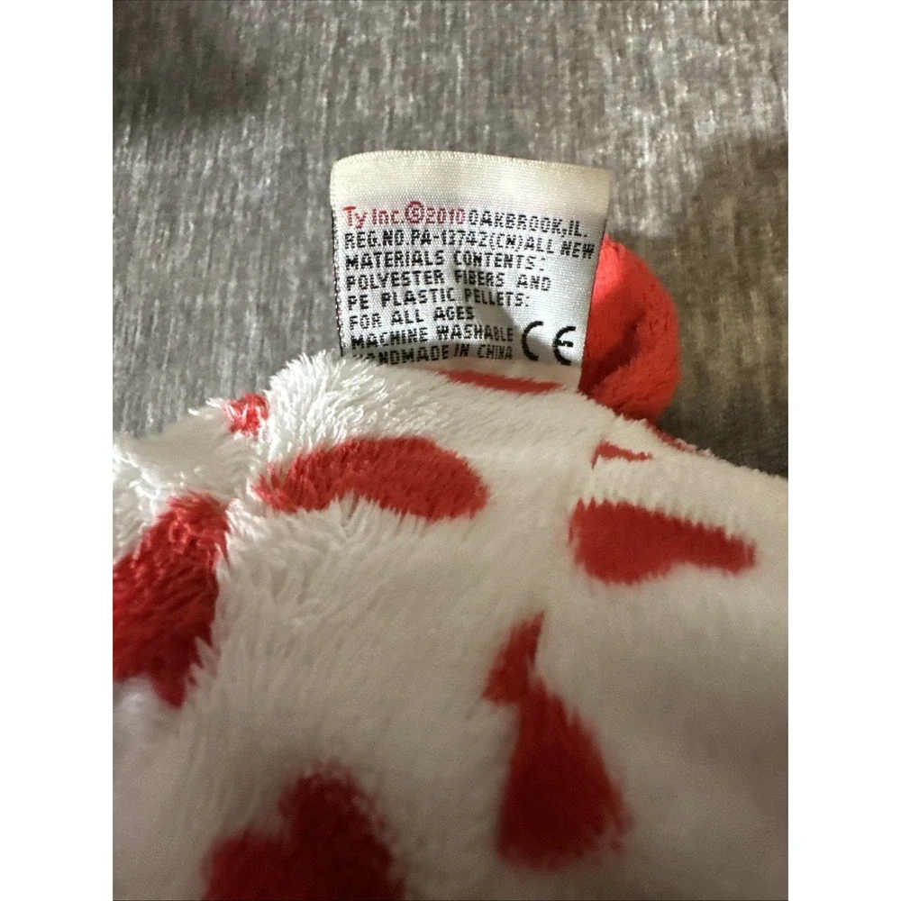 Ty 2010 Tylux Plush Red Hearts‎ Valentines Red Nose Dog Lot 2